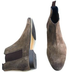 FRANK WRIGHT DARK GREEN/BLACK/BROWN SUEDE BOOTS